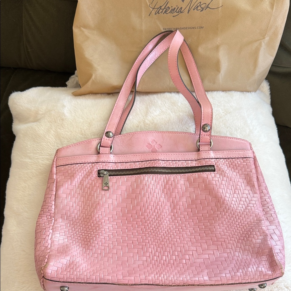 PATRICIA NASH PINK WOVEN BEAUTIFUL PURSE
